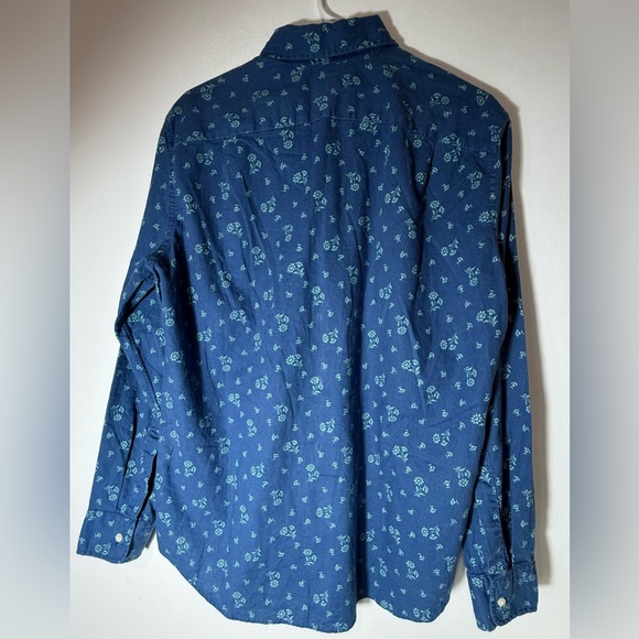 J. Crew Blue Floral Shirt - Picture 1 of 4